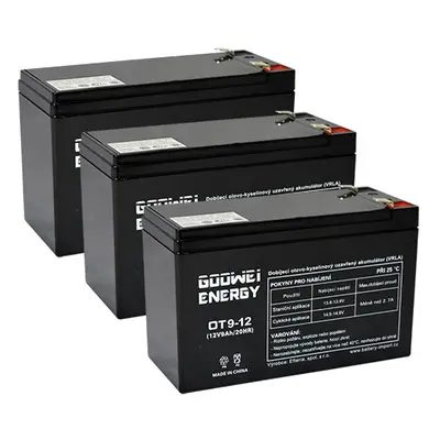 Baterie pro UPS (3x Goowei Energy OT9-12)