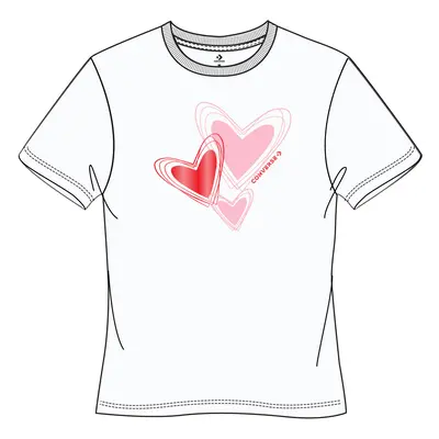 converse RADIATING LOVE SS SLIM GRAPHIC TEE 2 Dámské tričko 10025495-A01