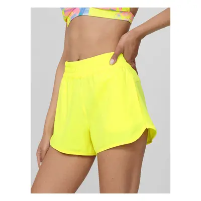 4F H4L22-SKDT016 LEMON NEON Dámské kraťasy H4L22-SKDT016 LEMON NEON