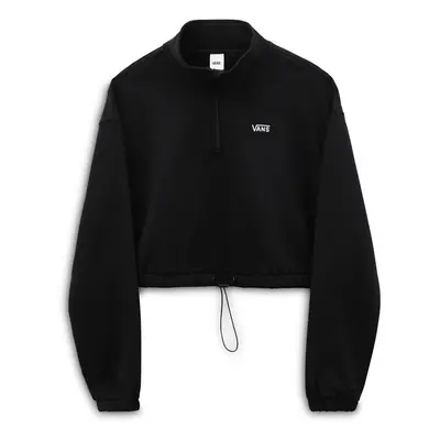 Vans WM LEFT CHEST HALF ZIP FLEECE Dámská mikina VN0A4R97BLK1