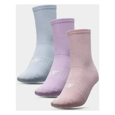 4F HJL22-JSOD002 LIGHT PINK+LIGHT VIOLET+LIGHT BLUE Ponožky HJL22-JSOD002 PINKVIOLETBLUE