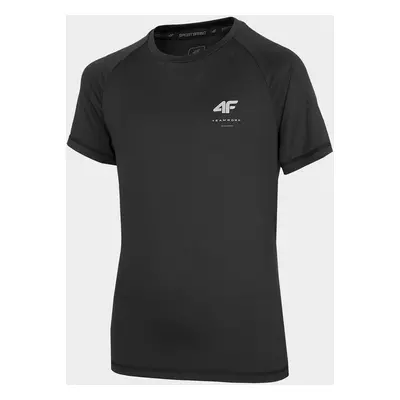 4F HJZ22-JTSMF002 DEEP BLACK Dětské sportovní tričko HJZ22-JTSMF002 DEEP BLACK