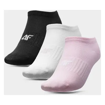 4F HJL22-JSOD001 LIGHT PINK+WHITE+DEEP BLACK Ponožky HJL22-JSOD001 PINKWHITEBLACK