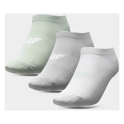 4F HJL22-JSOD003 WHITE+COLD LIGHT GREY+MINT Ponožky HJL22-JSOD003 WHITEGREYMINT