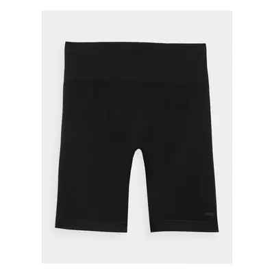 4F SHORTS FNK F498 Dámské legínové kraťasy na jógu 4FWSS24TFSHF498 DEEP BLACK