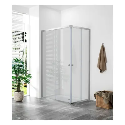 WellMall POINT 120x80 Clear Obdélníková sprchová zástěna