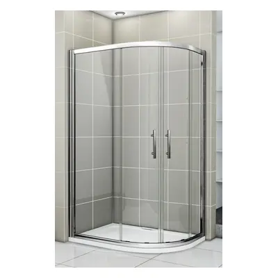 WellMall NATALI HARD 120x90 Clear Levý Sprchový kout asymetrický