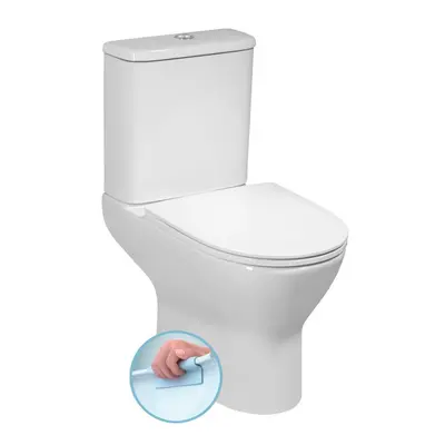 Bruckner DARIO WC kombi, Rimless, spodní/zadní odpad, bílá