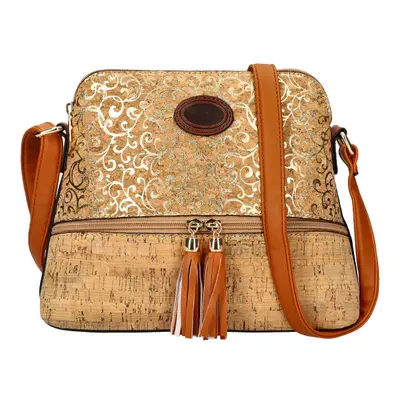 Crossbody dámská kabelka v korkovém designu T8297 typ 15