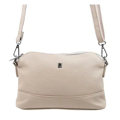 Béžová crossbody dámská kabelka se třemi oddíly 5414-BB