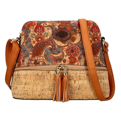 Crossbody dámská kabelka v korkovém designu T8297 typ 2