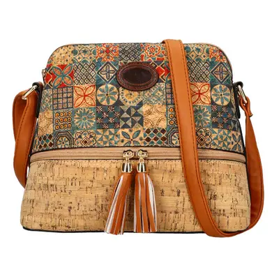 Crossbody dámská kabelka v korkovém designu T8297 typ 14