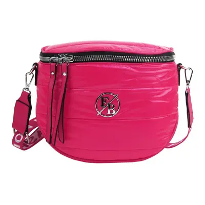 Moderní dámská crossbody kabelka / ledvinka fuchsiová růžová