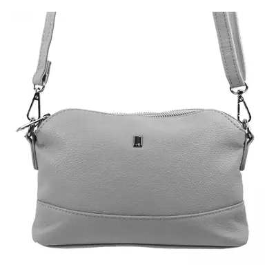 Světle šedá crossbody dámská kabelka se třemi oddíly 5414-BB