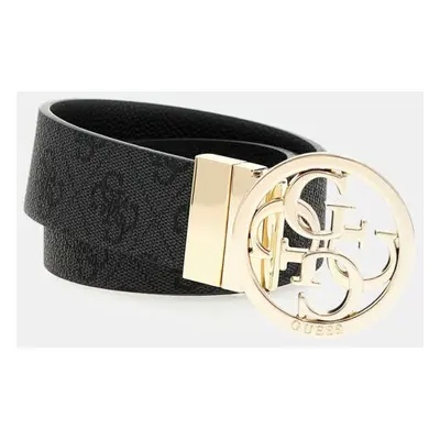 GUESS Nolana Adjustable & Reversible Belt – Coal Logo – dámský oboustranný pásek (S 85 cm)