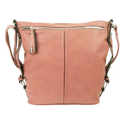 Moderní velká crossbody kabelka 74-MH růžová