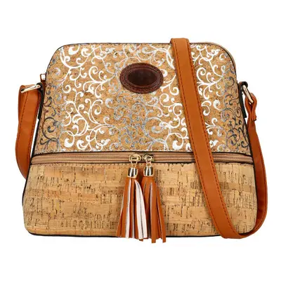 Crossbody dámská kabelka v korkovém designu T8297 typ 16