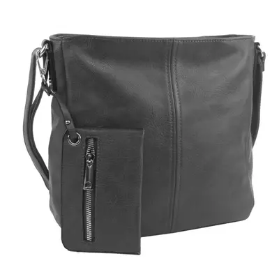 Šedá dámská středně velká crossbody kabelka 1911-BB