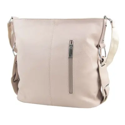 Jemně meruňková moderní crossbody dámská kabelka 67-MH