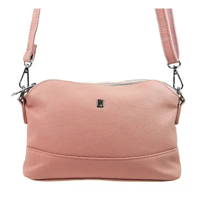 Růžová crossbody dámská kabelka se třemi oddíly 5414-BB