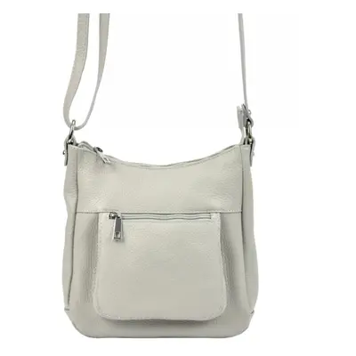 Kožená crossbody dámská kabelka Patrizia Piu 01-039-BL světle šedá