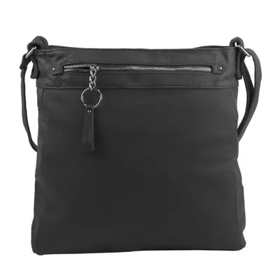 TESSRA Velká tmavě šedá crossbody dámská kabelka D5580