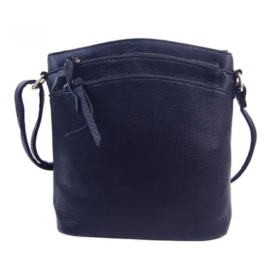 Tmavě modrá dámská crossbody kabelka se zlatými doplňky