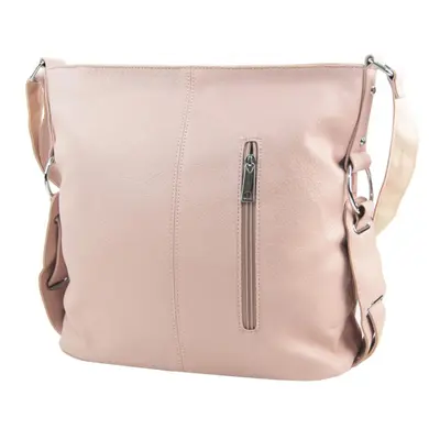 Růžová moderní crossbody dámská kabelka 67-MH