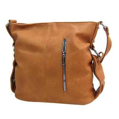 Hnědá moderní crossbody dámská kabelka 67-MH