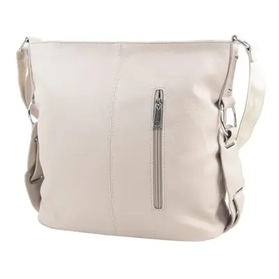 Krémová moderní crossbody dámská kabelka 67-MH