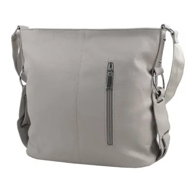 Šedá moderní crossbody dámská kabelka 67-MH