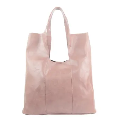 Velká růžová shopper dámská kabelka s crossbody uvnitř