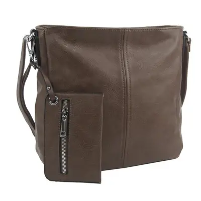 Přírodně hnědá dámská středně velká crossbody kabelka 1911-BB