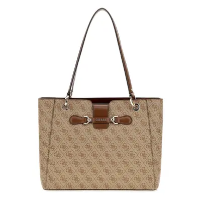 GUESS Nolana Noel Tote – Latte Logo – dámská kabelka