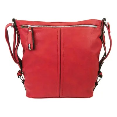 Moderní velká crossbody kabelka 74-MH červená