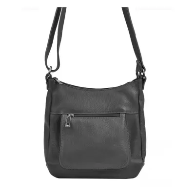 Kožená crossbody dámská kabelka Patrizia Piu 01-039-BL tmavě šedá