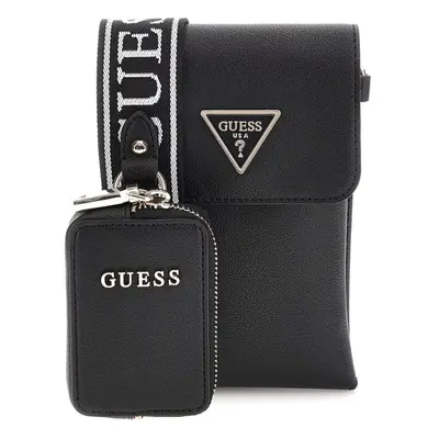 GUESS Latona Flap Chit Chat – Black – dámská crossbody kabelka