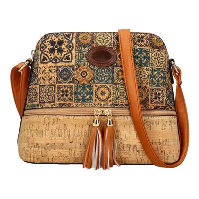 Crossbody dámská kabelka v korkovém designu T8297 typ 8