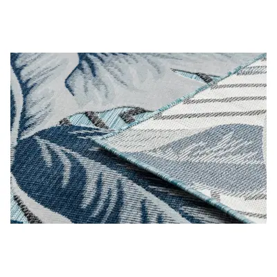 Kusový koberec Botanic 65242 Feathers aqua – na ven i na doma 157x220 cm