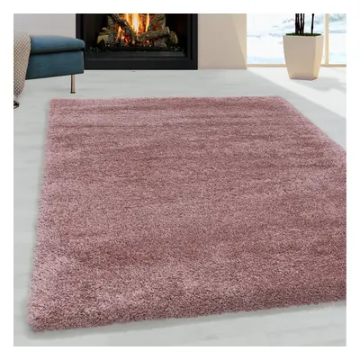 Kusový koberec Fluffy Shaggy 3500 rose 60x110 cm