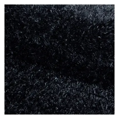 Kusový koberec Brilliant Shaggy 4200 Black kruh 80x80 cm