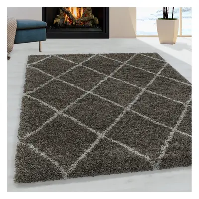 Kusový koberec Alvor Shaggy 3401 taupe 80x250 cm