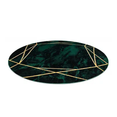 Kusový koberec Emerald 1022 green and gold kruh Kruh Ø 120 cm