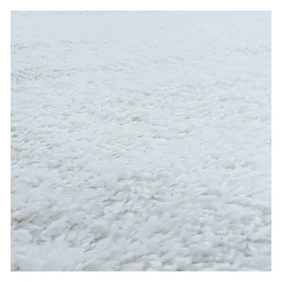 Kusový koberec Fluffy Shaggy 3500 white kruh 160x160 cm