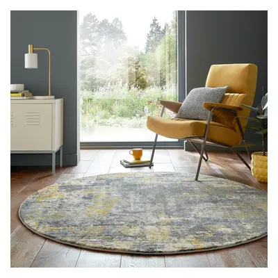 Kusový koberec Cocktail Wonderlust Grey/Ochre kruh Kruh Ø 160 cm