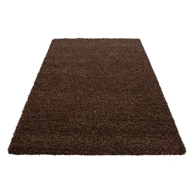 Kusový koberec Life Shaggy 1500 brown 80x250 cm