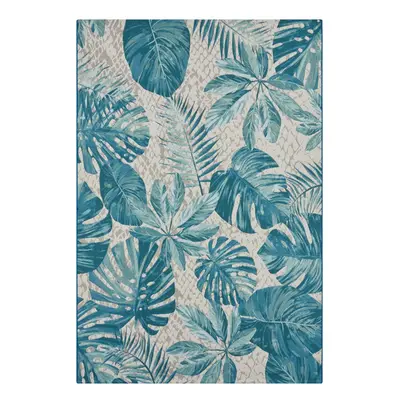 Kusový koberec Flair 105618 Tropical Leaves Turqouise – na ven i na doma 240x340 cm