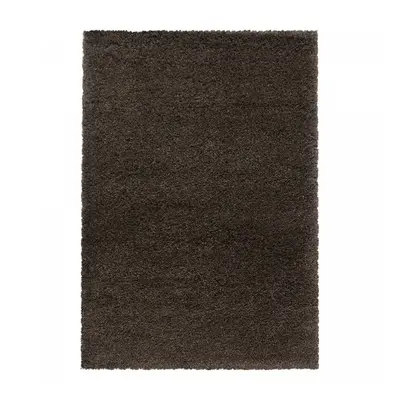 Kusový koberec Fluffy Shaggy 3500 brown 80x250 cm