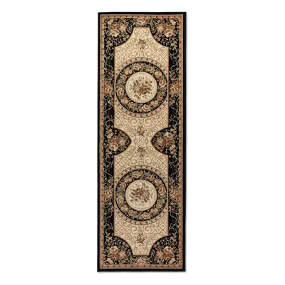 Běhoun Herat 105993 Black Cream 80x240 cm