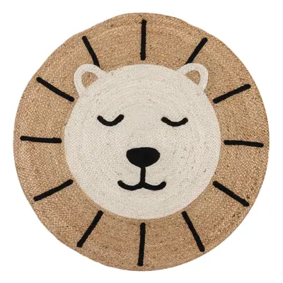 Dětský koberec Jute Kids Lion Natural Kruh Ø 100 cm